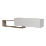 Έπιπλο τηλεόρασης επιτοίχιο Olande pakoworld sonoma-λευκό 210x35x48εκ - Image 5