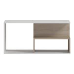 Τραπέζι σαλονιού Kelena pakoworld sonoma-λευκό 90x51x43εκ - Image 3
