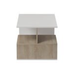 Τραπέζι σαλονιού Kelena pakoworld sonoma-λευκό 90x51x43εκ - Image 5