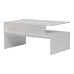 Τραπέζι σαλονιού Coffa pakoworld λευκό 90x60x45εκ - Image 4