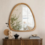 Καθρέπτης Ione pakoworld MDF σε φυσική απόχρωση 55x2,5x60 εκ - Image 2
