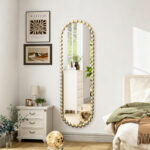 Καθρέπτης Myrtus pakoworld χρυσό MDF 40x2,5x160 εκ - Image 2