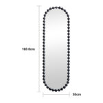 Καθρέπτης Myrtus pakoworld χρυσό MDF 40x2,5x160 εκ - Image 4