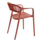 Πολυθρόνα Ankara pakoworld στοιβαζόμενη pp-pe rattan σε terracotta απόχρωση 54x55.5x77εκ - Image 3