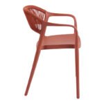 Πολυθρόνα Ankara pakoworld στοιβαζόμενη pp-pe rattan σε terracotta απόχρωση 54x55.5x77εκ - Image 4