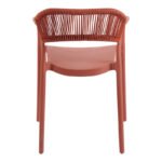 Πολυθρόνα Ankara pakoworld στοιβαζόμενη pp-pe rattan σε terracotta απόχρωση 54x55.5x77εκ - Image 6