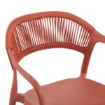 Πολυθρόνα Ankara pakoworld στοιβαζόμενη pp-pe rattan σε terracotta απόχρωση 54x55.5x77εκ - Image 7