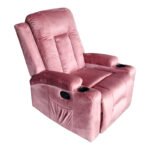 Πολυθρόνα relax Gessel pakoworld βελούδο σάπιο μήλο 80x90x98εκ