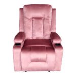Πολυθρόνα relax Gessel pakoworld βελούδο σάπιο μήλο 80x90x98εκ - Image 3