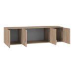 Πατάρι ντουλάπας Royal pakoworld τετράφυλλο sonoma 200x58x53εκ - Image 2