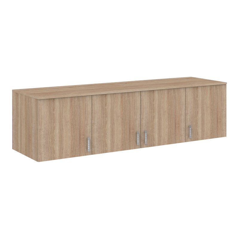 361-000108 Πατάρι ντουλάπας Royal pakoworld τετράφυλλο sonoma 200x58x53εκ - Image 1