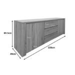 Μπουφές Kalya pakoworld σε sonoma απόχρωση 220x49x89.5εκ - Image 8