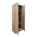 Ντουλάπα δίφυλλη Athos pakoworld σε sonoma απόχρωση 60x42x180εκ - Image 3