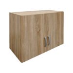 Ντουλάπα εξάφυλλη με συρτάρια και πατάρι Athos pakoworld sonoma 240x42x240εκ - Image 4