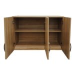 Ντουλάπα πεντάφυλλη με πατάρι Athos pakoworld sonoma 170x42x240εκ - Image 7