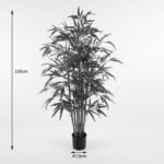 Διακοσμητικό φυτό σε γλάστρα Rhapis Palm Inart πράσινο Φ60x120εκ - Image 4