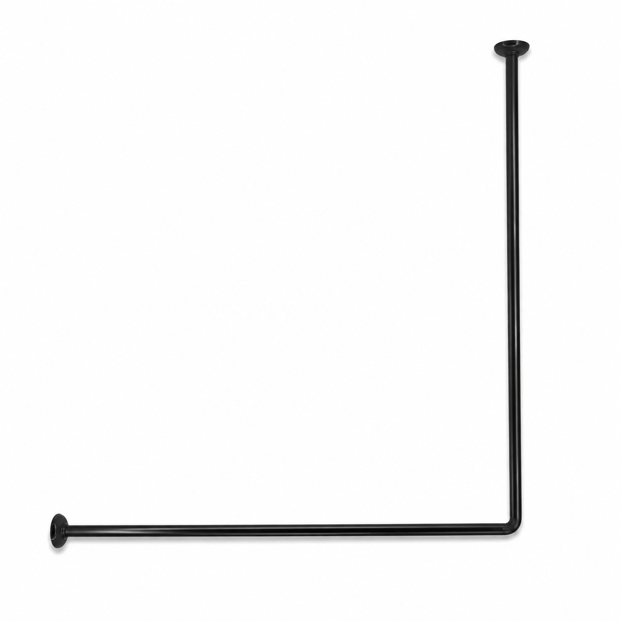 DC-022080B_1 80x80cm Ø22mm black βραχίονας μπάνιου γωνιακός MRShome - Image 1