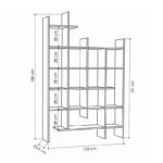 Βιβλιοθήκη Manco Megapap χρώμα sandstone 122x25,5x188εκ. - Image 5