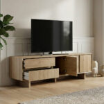 Έπιπλο τηλεόρασης Capri Megapap χρώμα sapphire oak 180x45x55εκ. - Image 2