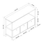Μπουφές Mars Megapap χρώμα καπνιστή καρυδιά 122x36x80,1εκ. - Image 11