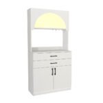 Έπιπλο κουζίνας με LED Sardes Megapap χρώμα λευκό 90x40x180εκ. - Image 6
