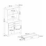 Έπιπλο κουζίνας με LED Sardes Megapap χρώμα λευκό 90x40x180εκ. - Image 8