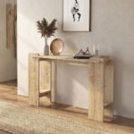 Κονσόλα Mendoza Megapap χρώμα sapphire oak - travertine 130,8x35x76,8εκ. - Image 4