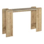 Κονσόλα Mendoza Megapap χρώμα sapphire oak - travertine 130,8x35x76,8εκ. - Image 6