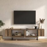 Έπιπλο τηλεόρασης Orontes Megapap χρώμα καρυδί 180x29,6x50εκ. - Image 2