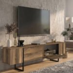 Έπιπλο τηλεόρασης Orontes Megapap χρώμα καρυδί 180x29,6x50εκ. - Image 5