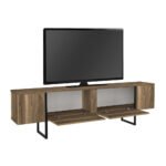 Έπιπλο τηλεόρασης Orontes Megapap χρώμα καρυδί 180x29,6x50εκ. - Image 8