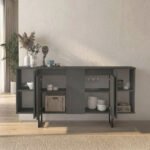 Μπουφές Orontes Megapap χρώμα ανθρακί 160x35,2x80εκ. - Image 2