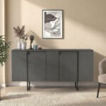 Μπουφές Orontes Megapap χρώμα ανθρακί 160x35,2x80εκ. - Image 4