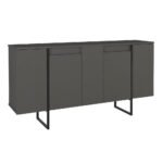 Μπουφές Orontes Megapap χρώμα ανθρακί 160x35,2x80εκ. - Image 7