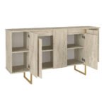 Μπουφές Orontes Megapap χρώμα travertine - χρυσό 160x35,2x80εκ. - Image 8