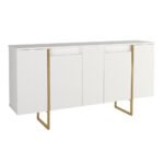 Μπουφές Orontes Megapap χρώμα λευκό - χρυσό 160x35,2x80εκ. - Image 7