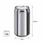 Αυτόματος Κάδος με Φωτοκύτταρο 12lt Chrome Φ24x48.4cm MRShome - Image 5