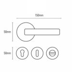 Πόμολο Πόρτας 405 με Ροζέτα - Image 2
