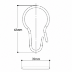Curtain Hooks 12pcs metal κρίκοι κουρτίνας μπάνιου MRShome - Image 4