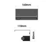 Toilet Roll Holder with cover Τσιμέντο Γκρι Ματ SANCO - Image 2