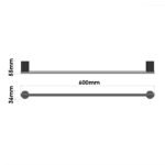 Single Towel Rail (60cm) Χρωμέ SANCO - Image 2
