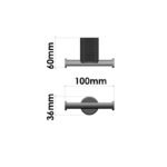 Διπλό Άγκιστρο Μπουρνουζιού PVD Gun Metal Polished SANCO - Image 2