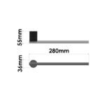 Κρίκος Πετσέτας PVD Gun Metal Brushed SANCO - Image 2