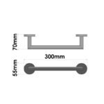 Single Towel Rail (30cm) Χρωμέ SANCO - Image 2