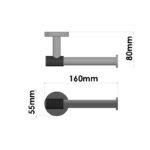 Toilet Roll Holder PVD Gun Metal Brushed SANCO - Image 2