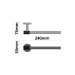 Κρίκος Πετσέτας PVD Gun Metal Polished SANCO - Image 2