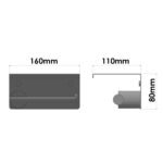 Toilet Roll Holder with cover Τσιμέντο Γκρι Ματ SANCO - Image 2