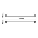 Single Towel Rail (60cm) Χρωμέ SANCO - Image 2
