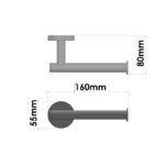 Toilet Roll Holder PVD Gun Metal Brushed SANCO - Image 2