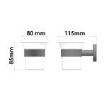 Glass Holder wall Mounted Τσιμέντο Γκρι Ματ SANCO - Image 2